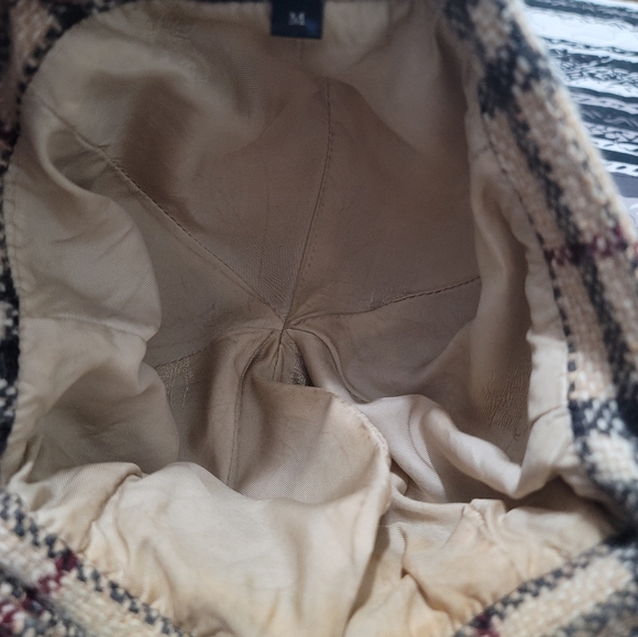 BURBERRY London Nova Check Newsboy Hat Wool/Angora/Cashmere blend slouchy Sz M - Picture 8 of 11